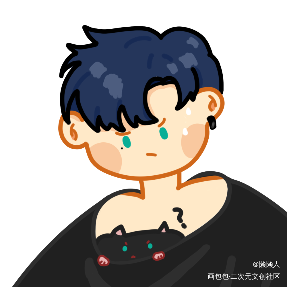 可可爱爱只有脑袋_光与夜之恋萧逸Q版绘画作品
