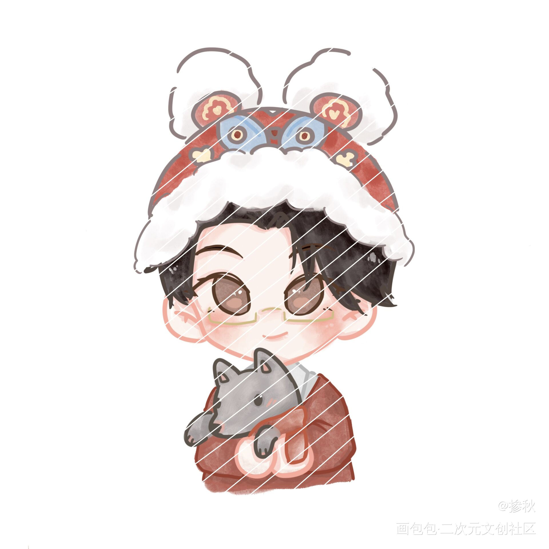 旧图新发_针锋对决平涂约稿绘画作品
