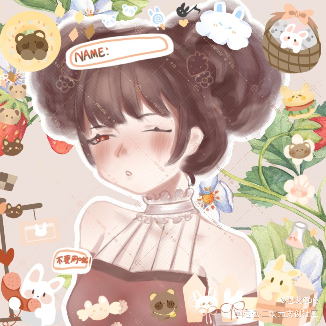 晒晒娃都是约稿互绘来的~~~_约稿ococ绘画作品