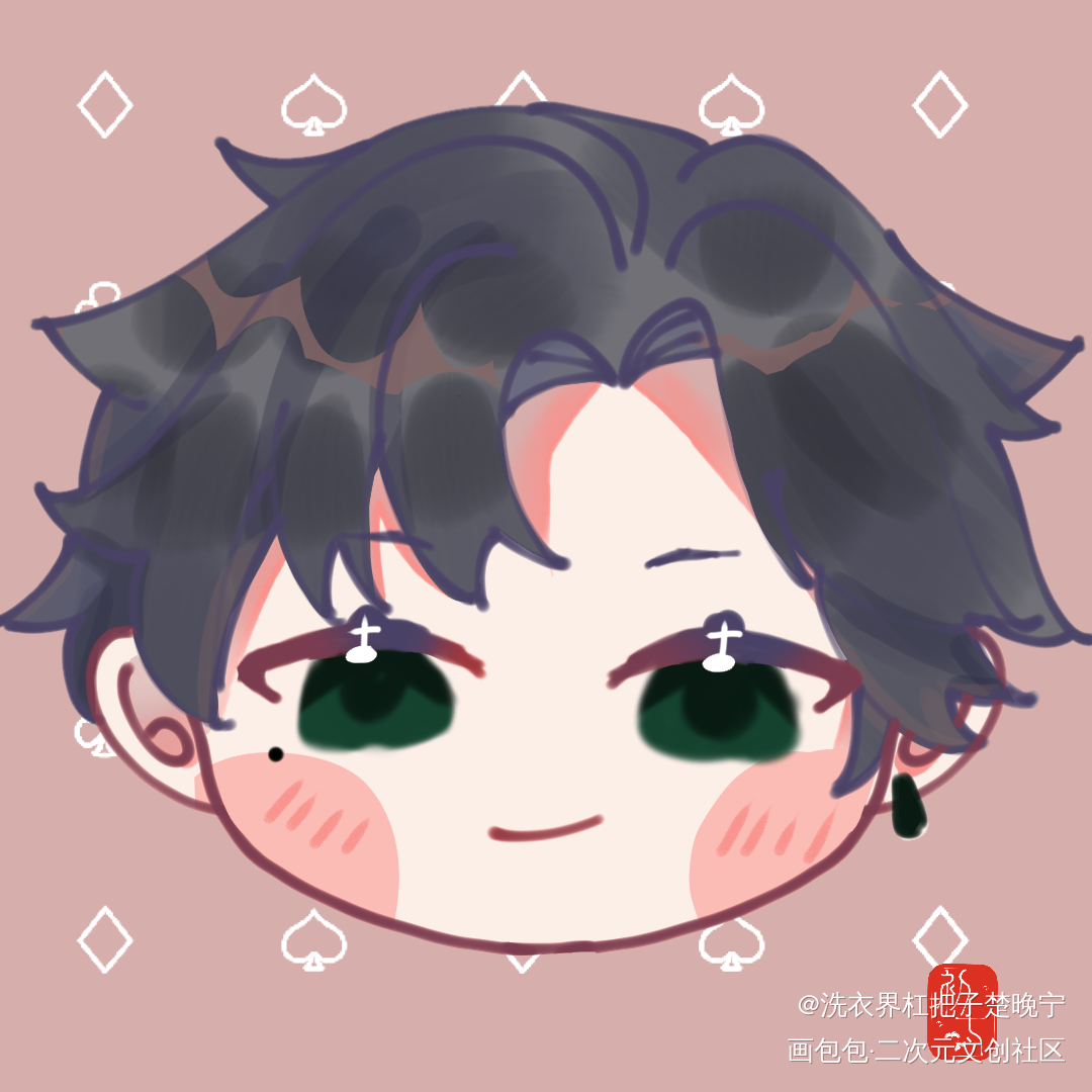 摸了个萧逸_光与夜之恋萧逸平涂Q版乙女绘画作品