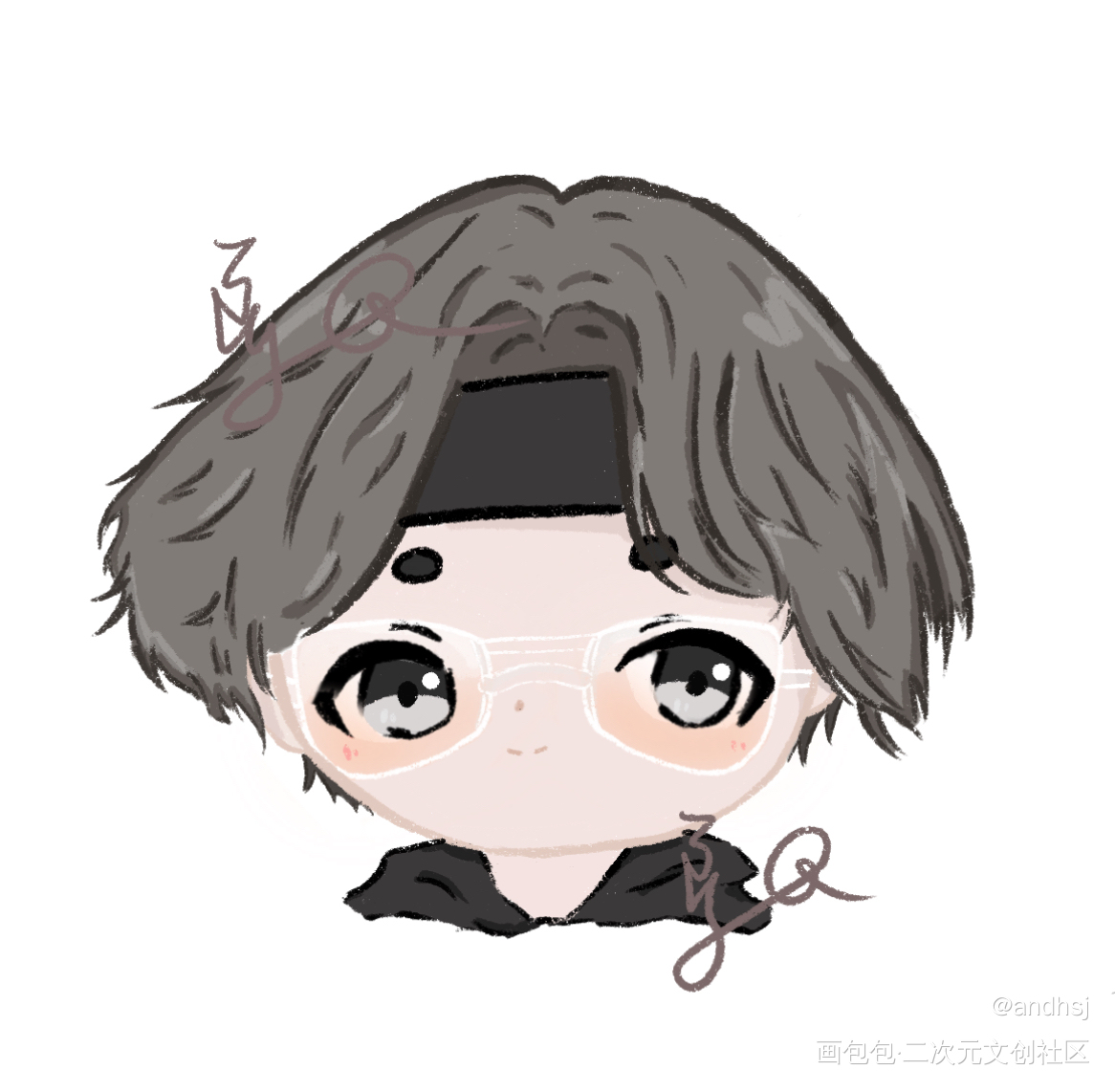 摸鱼_平涂绘画作品