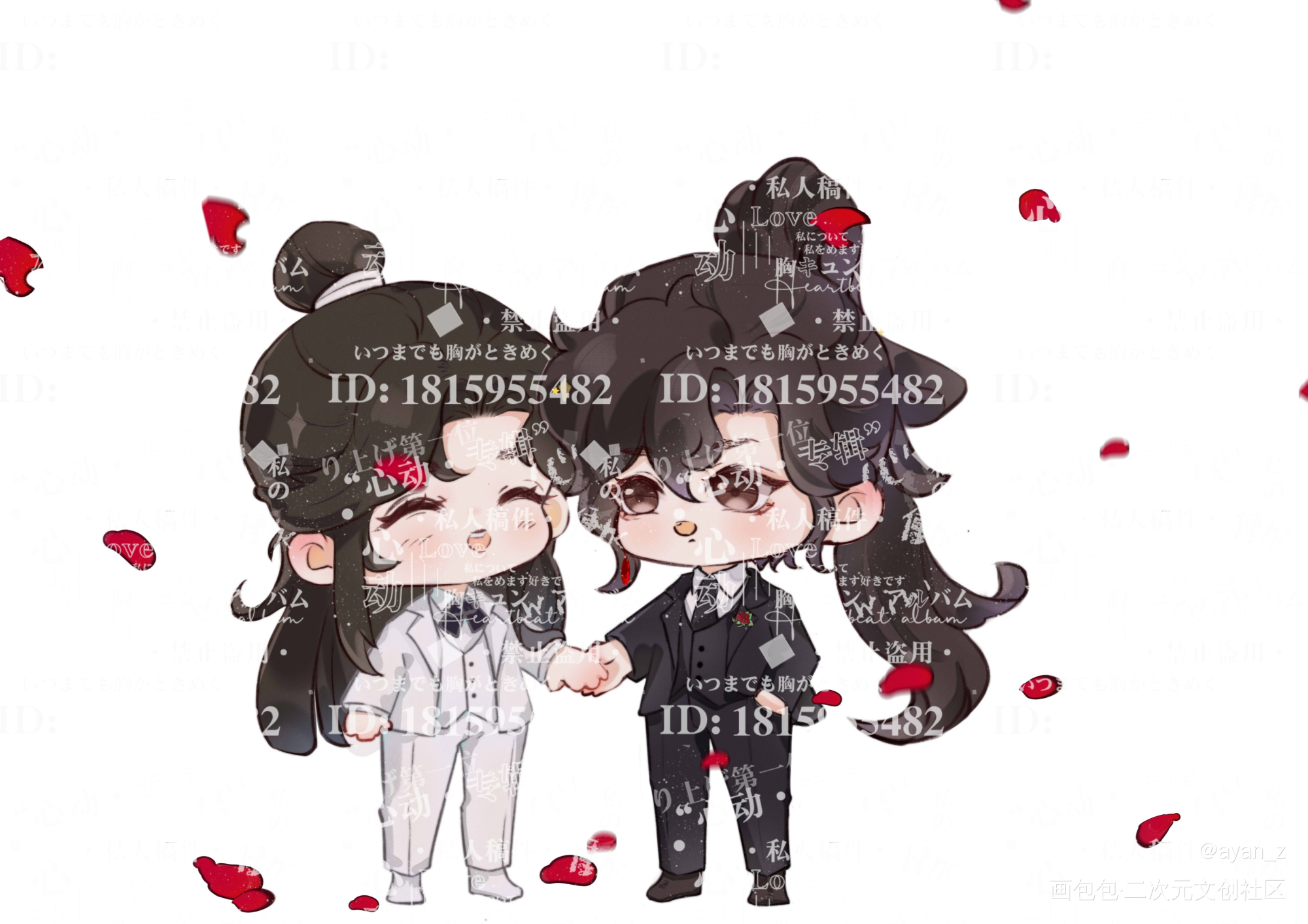 花怜绝配_天官赐福花怜绘画作品