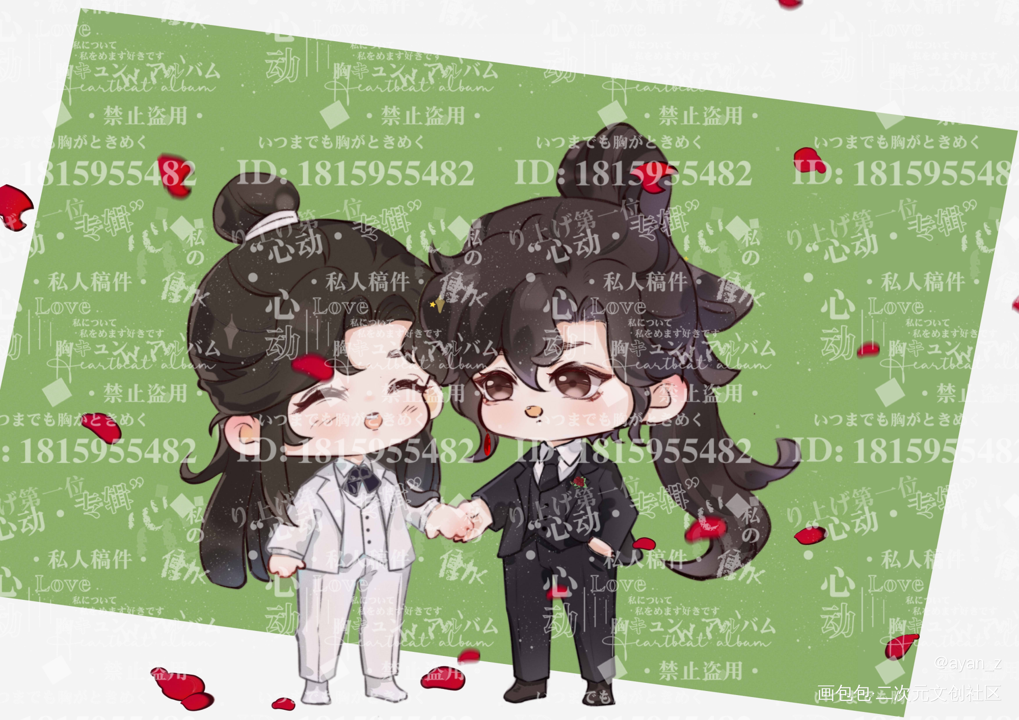 花怜绝配_天官赐福花怜绘画作品