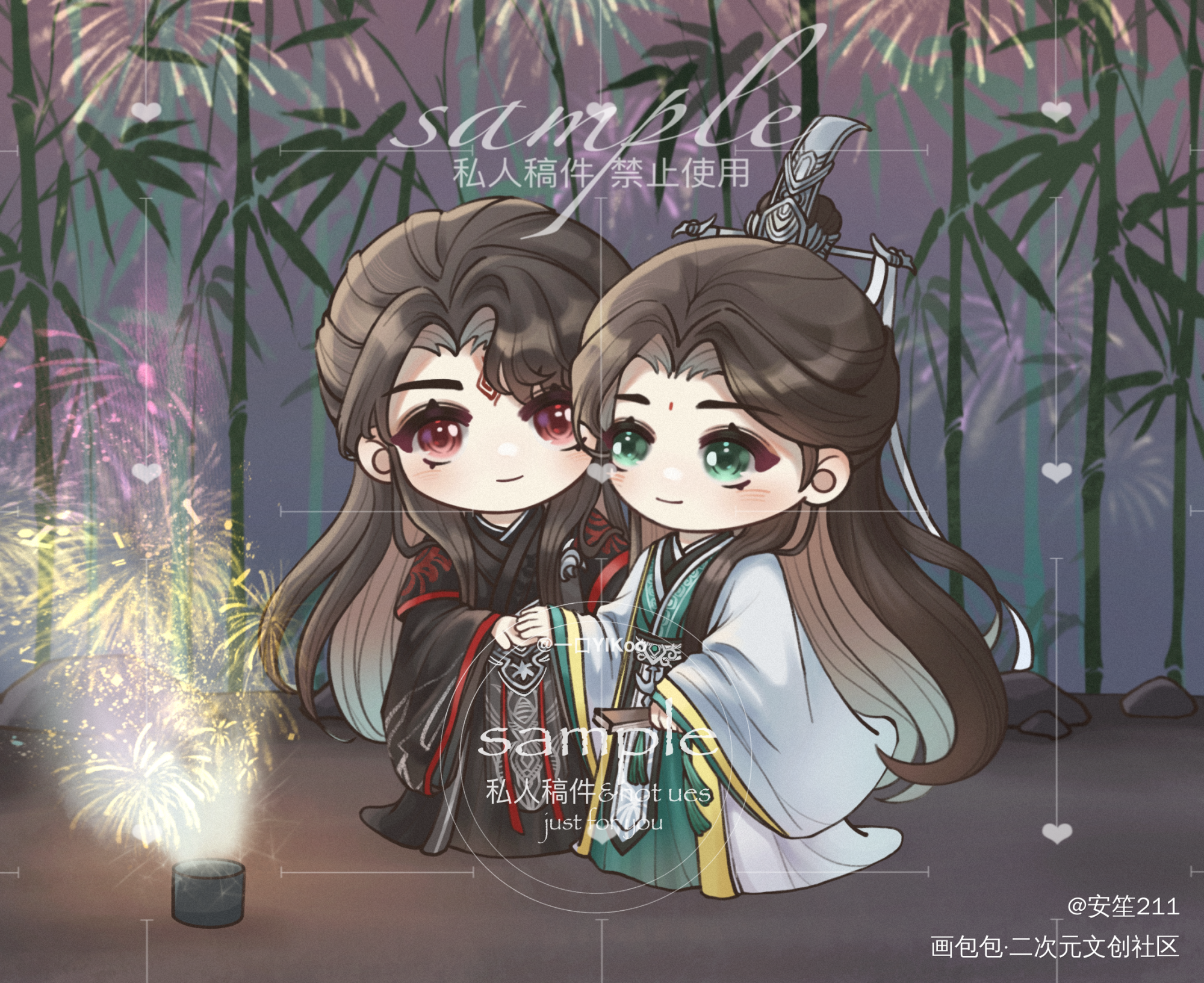 烟火_人渣反派自救系统冰秋绘画作品