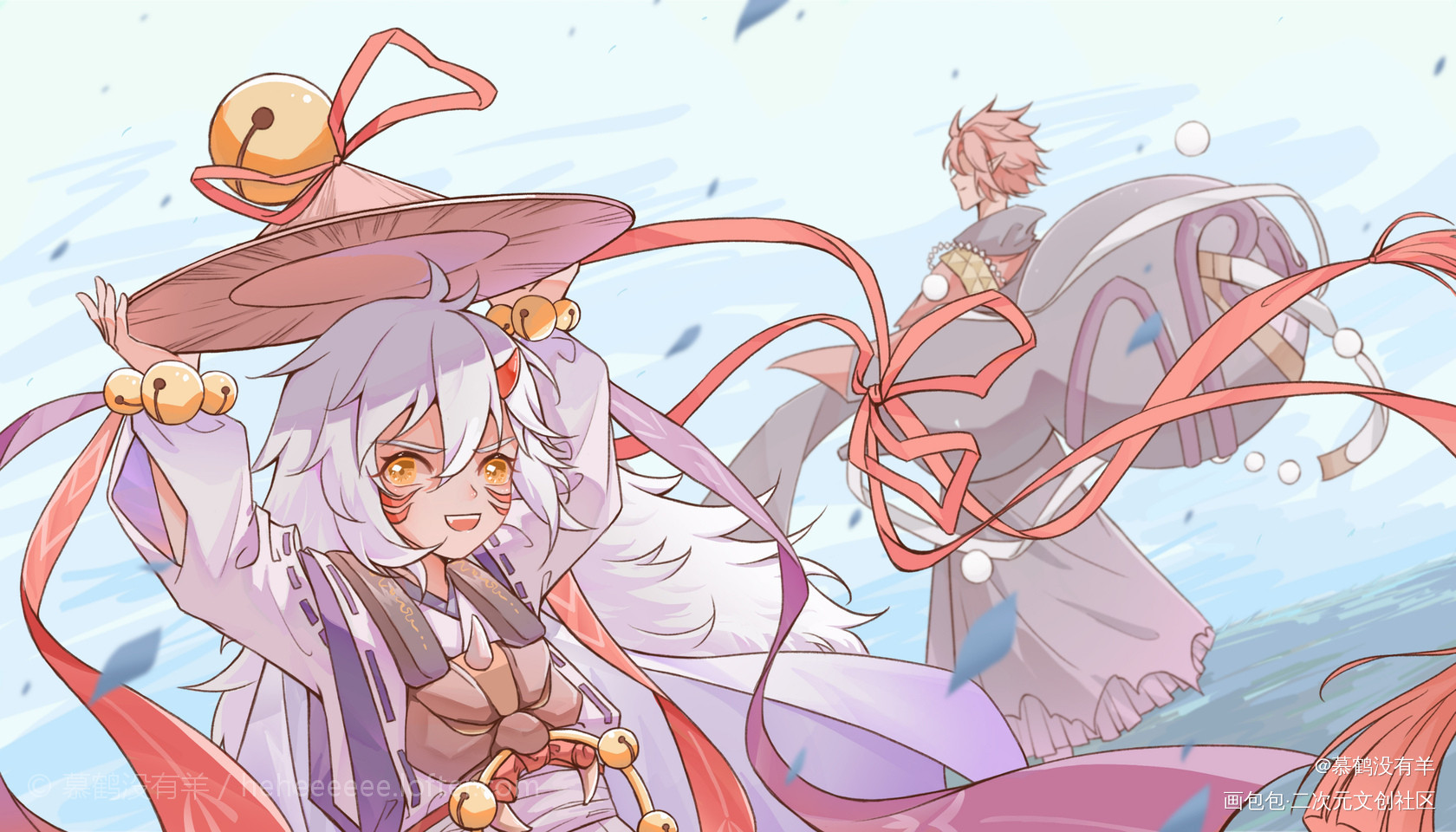 _阴阳师酒茨茨木童子酒吞童子绘画作品