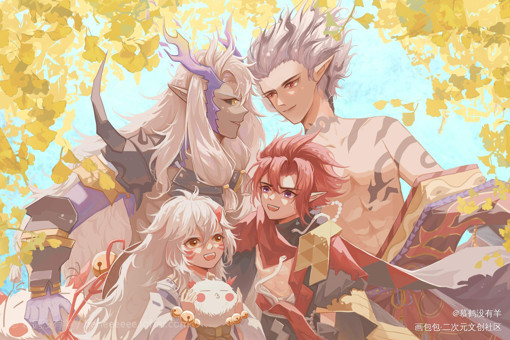 _阴阳师酒茨茨木童子酒吞童子绘画作品