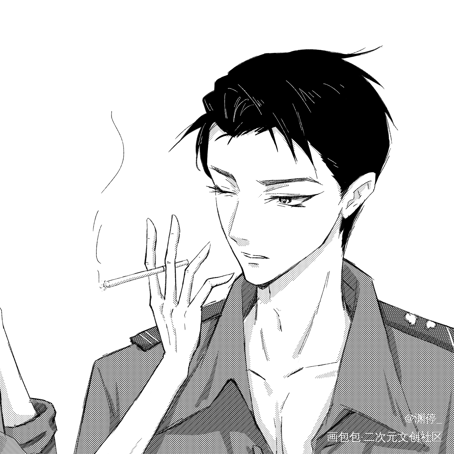 听老婆的话才是好男人_破云严江严峫江停平涂摸鱼绘画作品