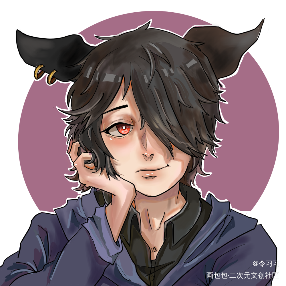 【接稿】大头立绘qq人都画_立绘令习习随手摸鱼接稿约稿原创绘画作品
