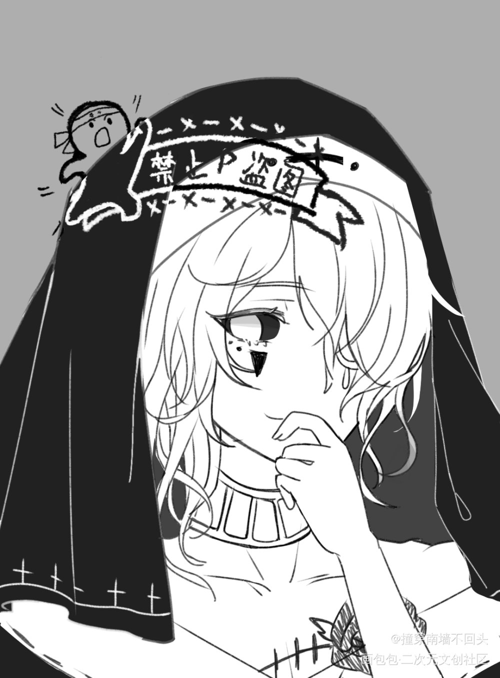 搬搬_日系头像同人oc绘画作品