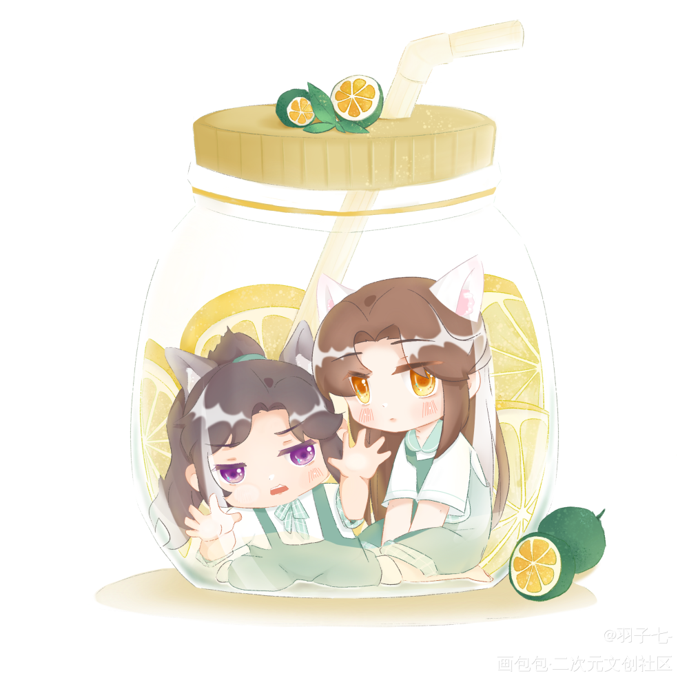 燃晚的一些脑洞_二哈和他的白猫师尊燃晚绘画作品