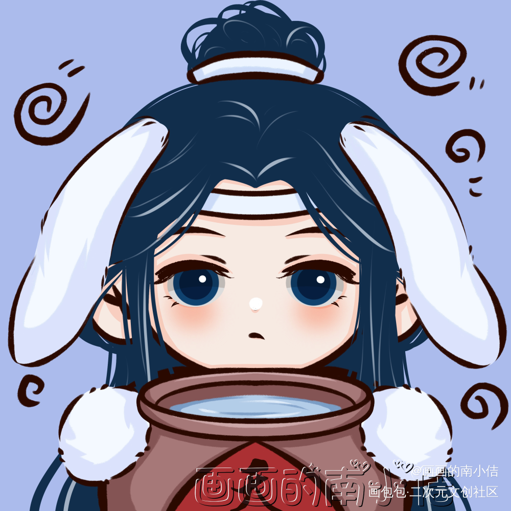 魔道祖师——忘羡_魔道祖师古风Q版头像绘画作品