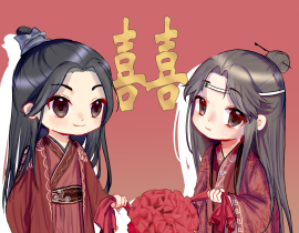 山河不夜天婚服_绘画作品