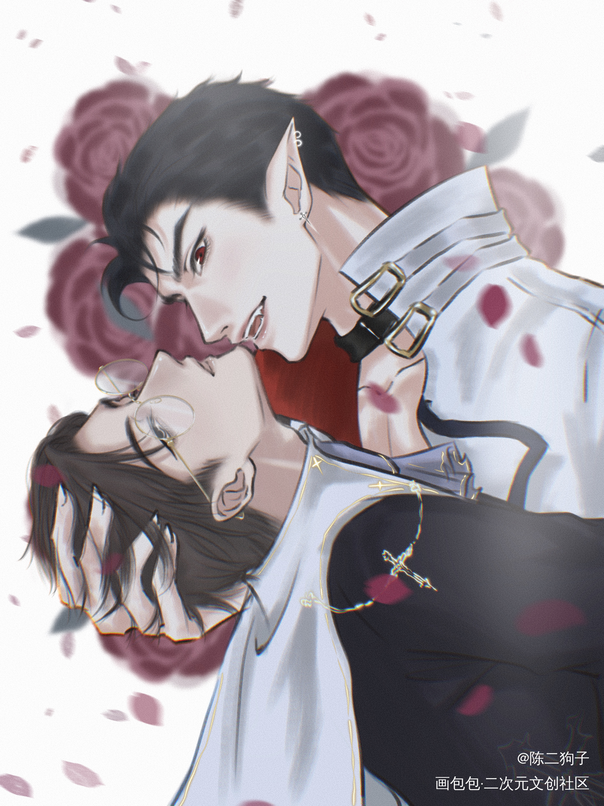 授权用_针锋对决188男团原顾顾青裴原炀同人绘画作品