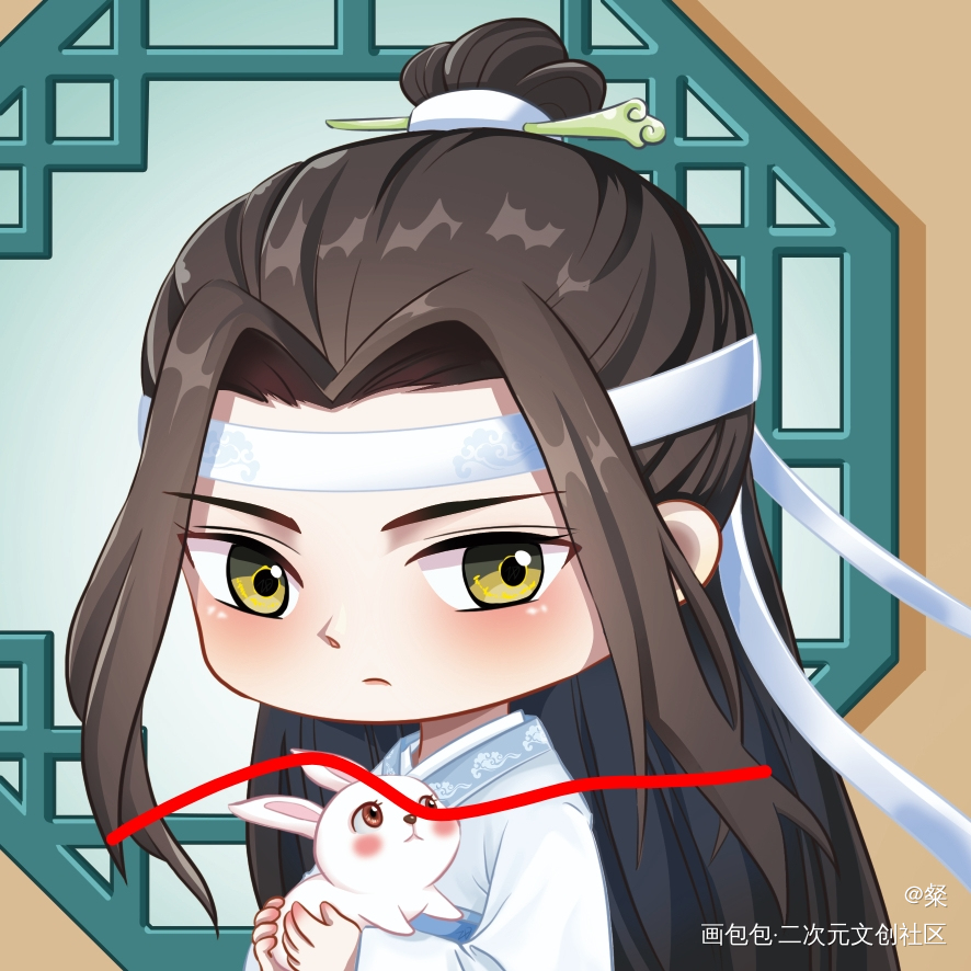 忘叽_魔道祖师忘羡Q版约稿绘画作品