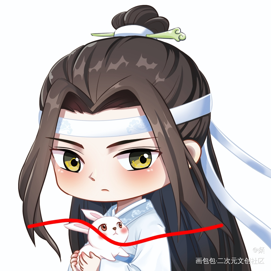 忘叽_魔道祖师忘羡Q版约稿绘画作品