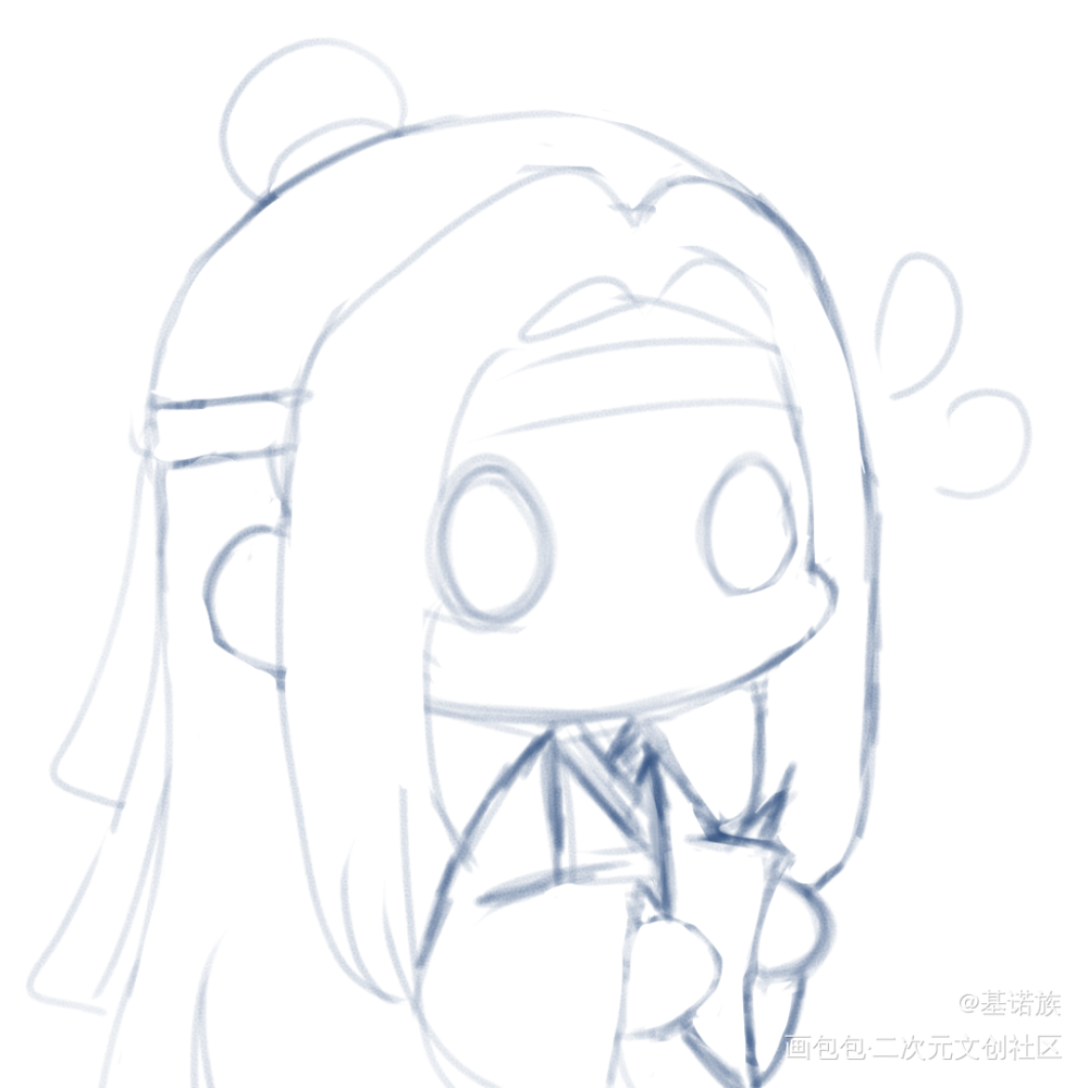 哄人_魔道祖师忘羡蓝忘机魏无羡Q版绘画作品