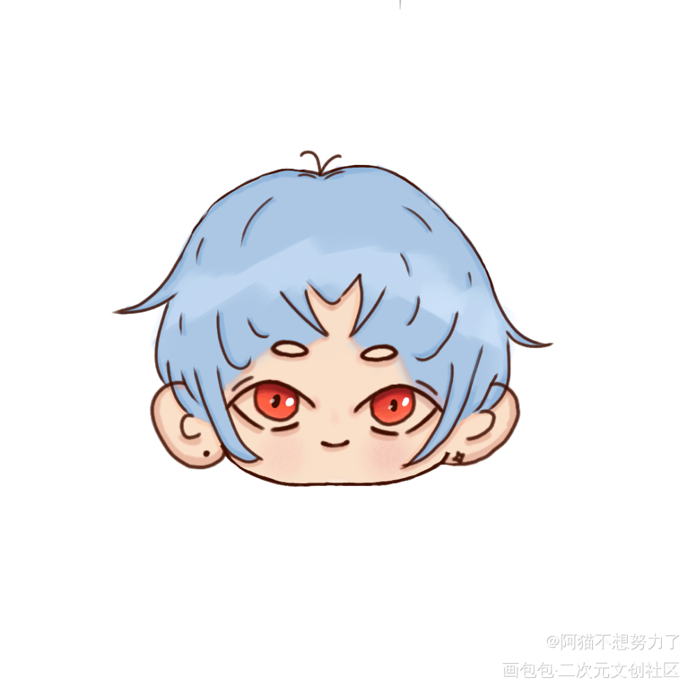摸个QQ头_平涂Q版绘画原创oc绘画作品
