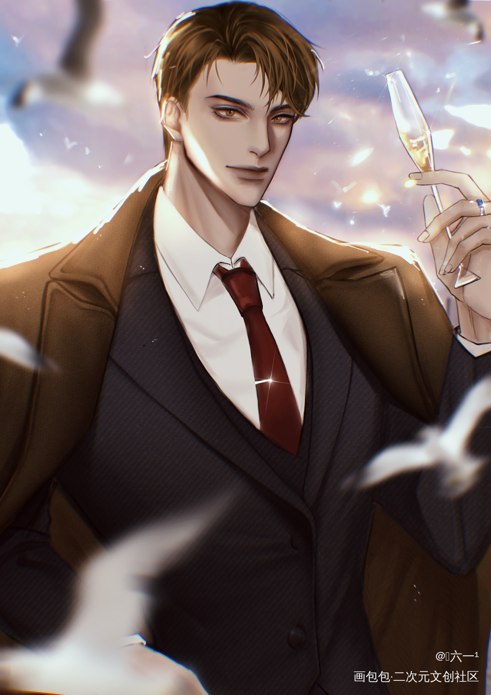 ［游轮宴会］周谨行_老婆孩子热炕头188男团周丁周谨行绘画作品