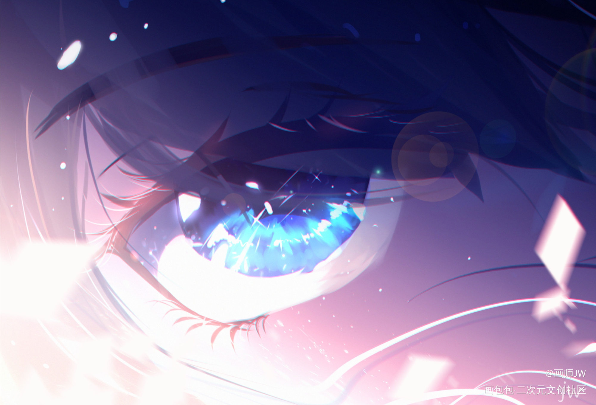 关于她_手绘厚涂日系插画孤寂少女风景板绘插画绘画原创oc绘画作品