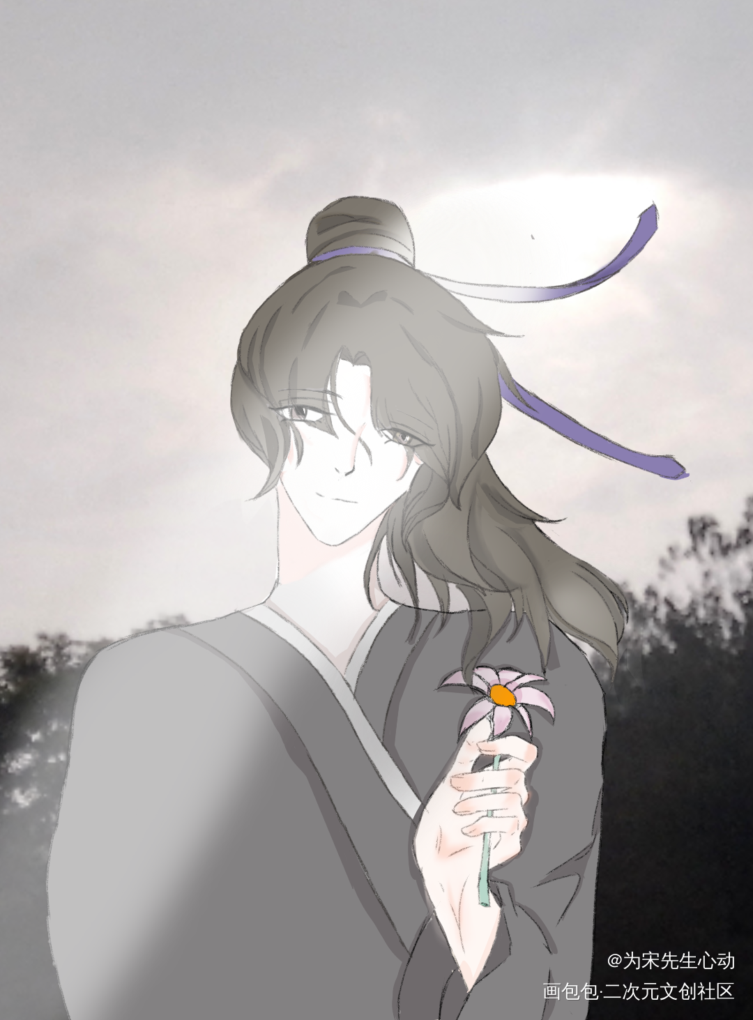 _二哈和他的白猫师尊燃晚墨燃绘画作品