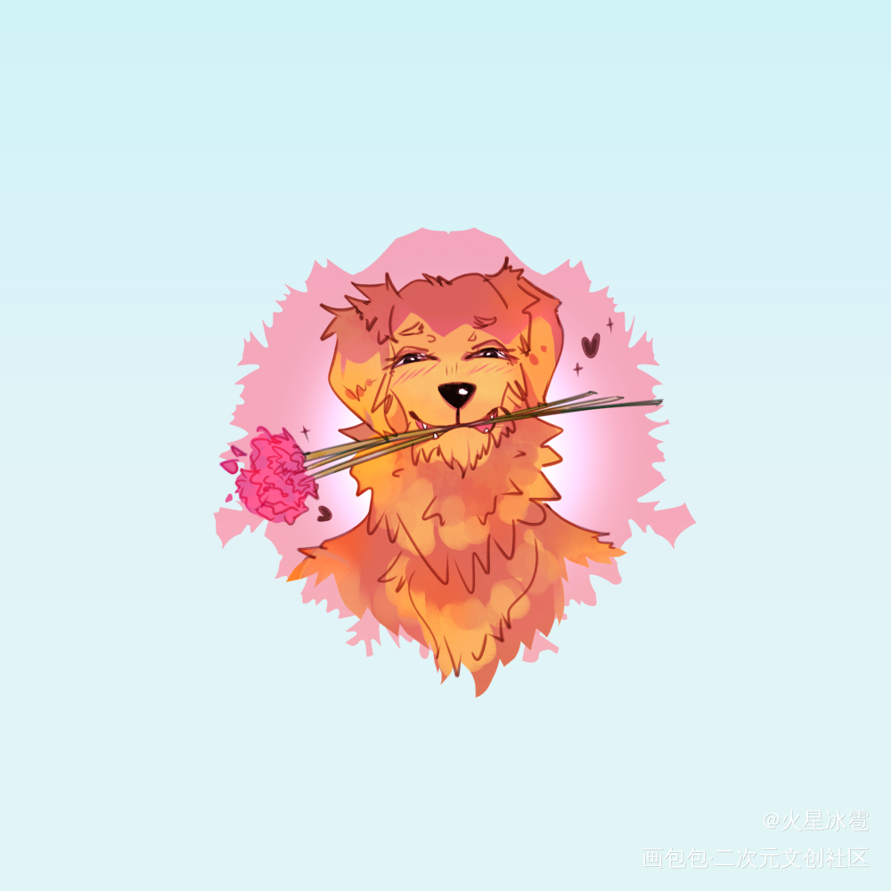 汪呜~_平涂画画绘画绘画作品