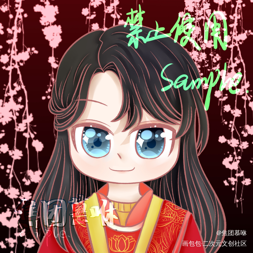 稿件_Q版指绘摸鱼约稿绘画绘画作品