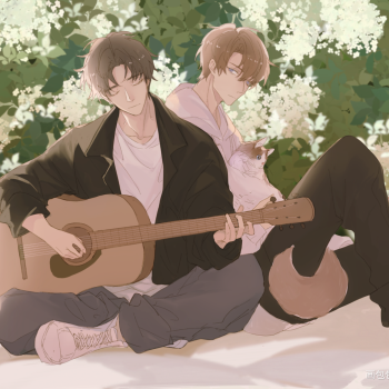 喻王/春天里_全职高手喻王喻文州王杰希绘画作品