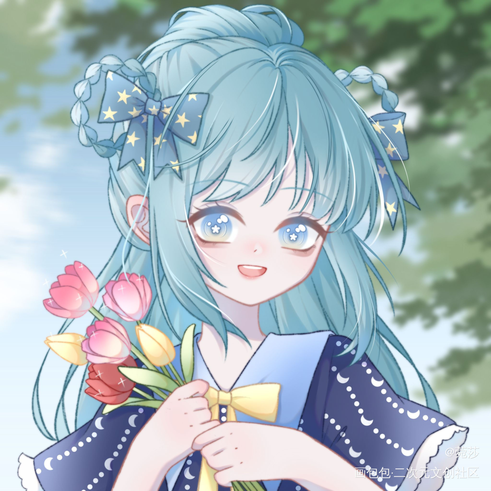 夏日限定_平涂oc绘画作品