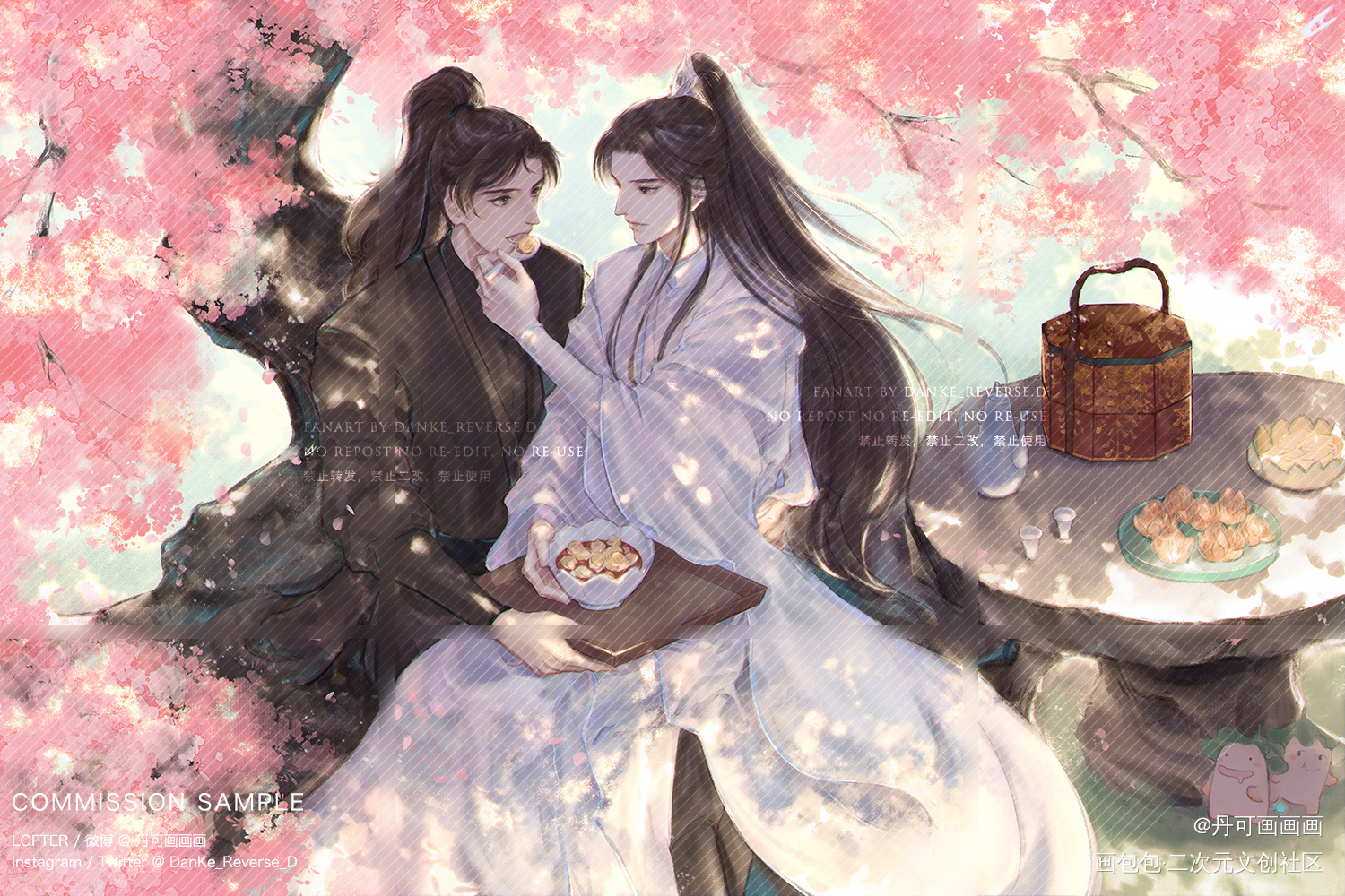 要师尊喂～～～_二哈和他的白猫师尊燃晚墨燃楚晚宁约稿绘画作品