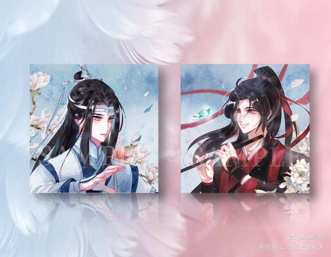 【约稿】少年忘羡(开授权)_魔道祖师忘羡蓝忘机魏无羡古风绘画作品