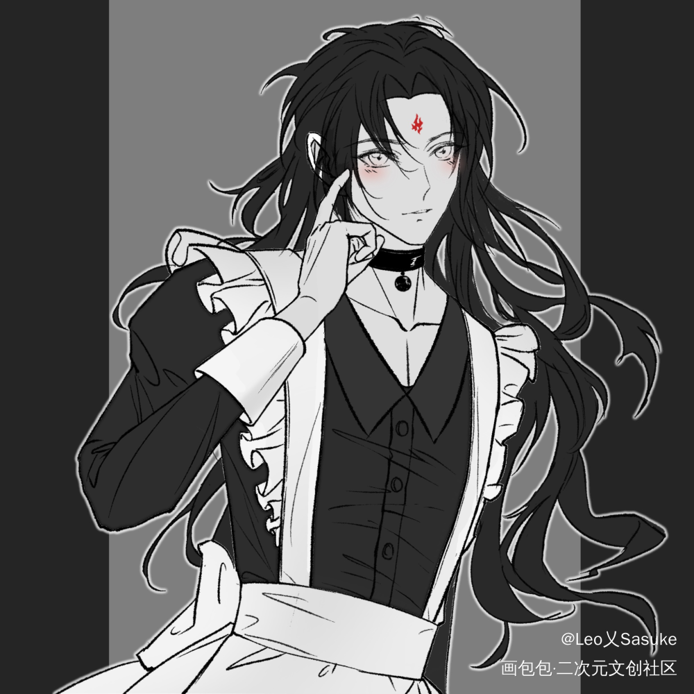 害羞 的冰妹一只~_人渣反派自救系统洛冰河绘画作品