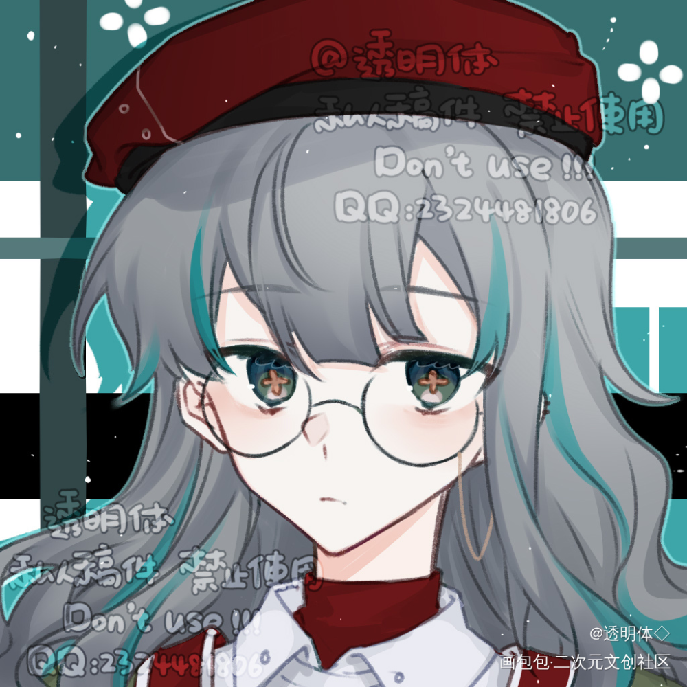 一些带色草稿头_付费委托约稿板绘绘画作品