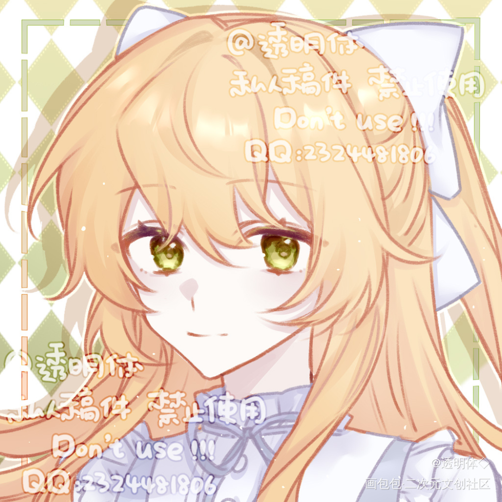 一些带色草稿头_付费委托约稿板绘绘画作品