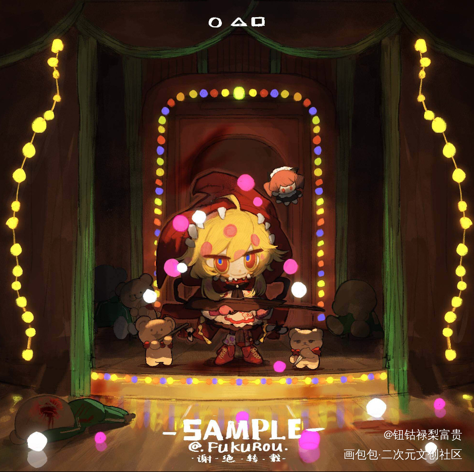 一张很喜欢的方插_Q版绘画作品