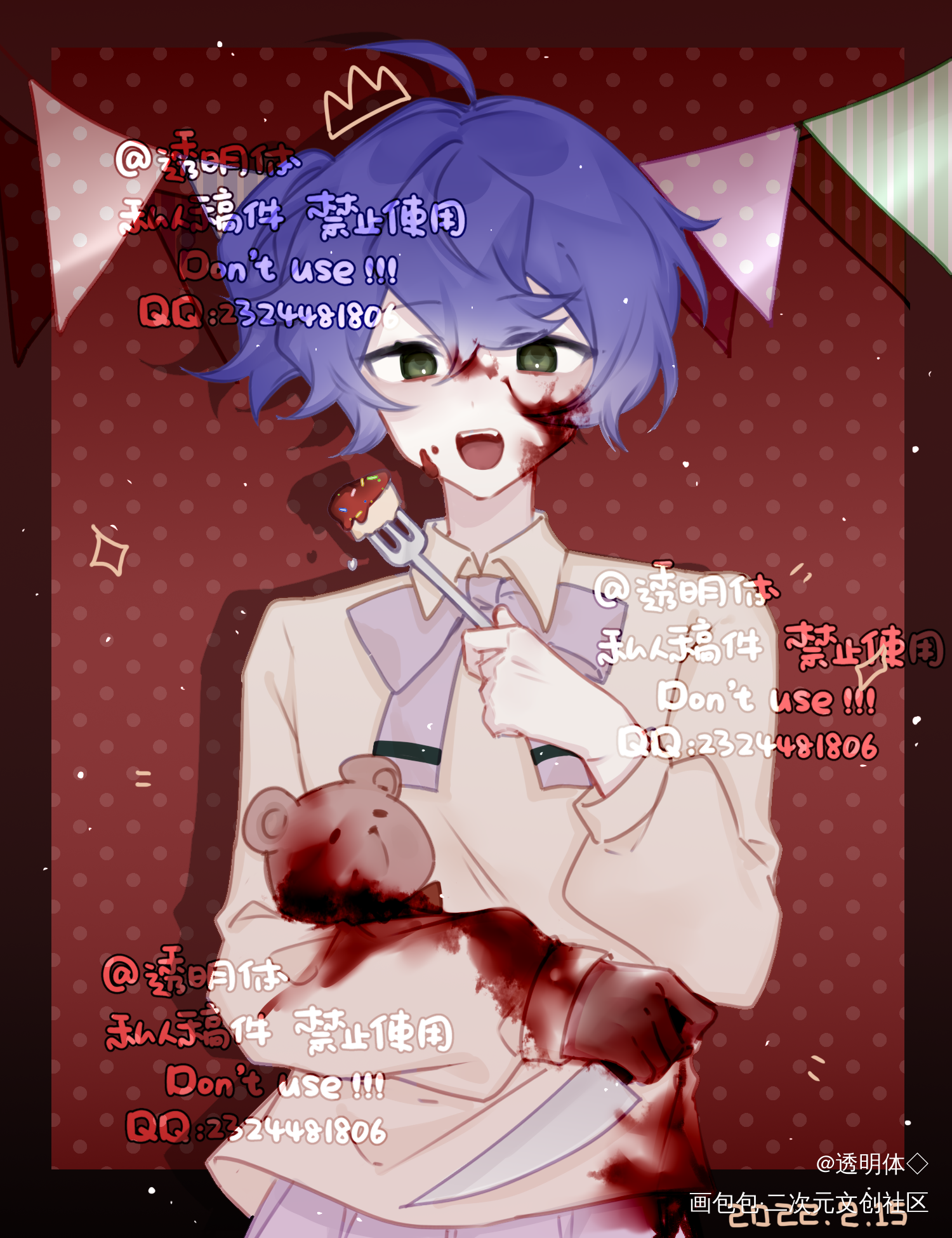 _付费委托约稿板绘oc绘画作品
