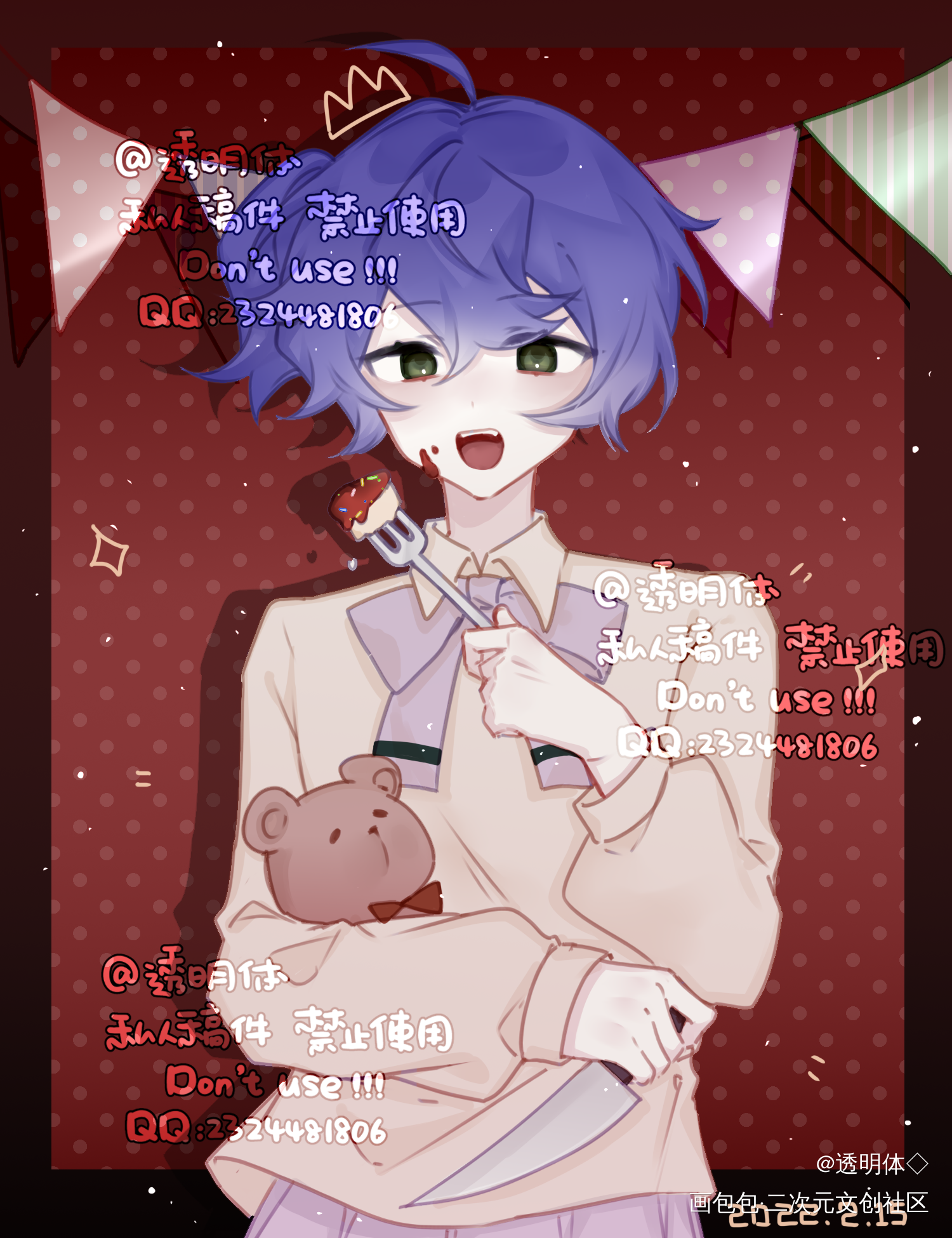 _付费委托约稿板绘oc绘画作品