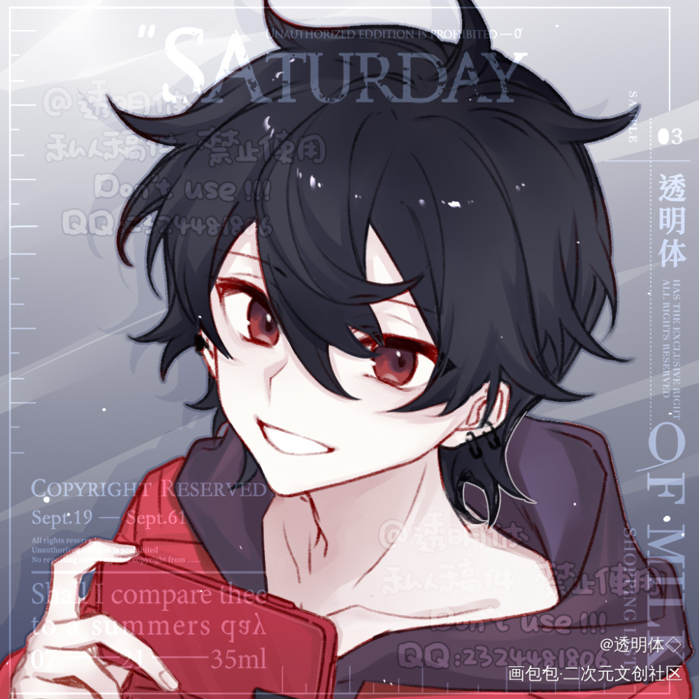 _付费委托约稿板绘oc绘画作品