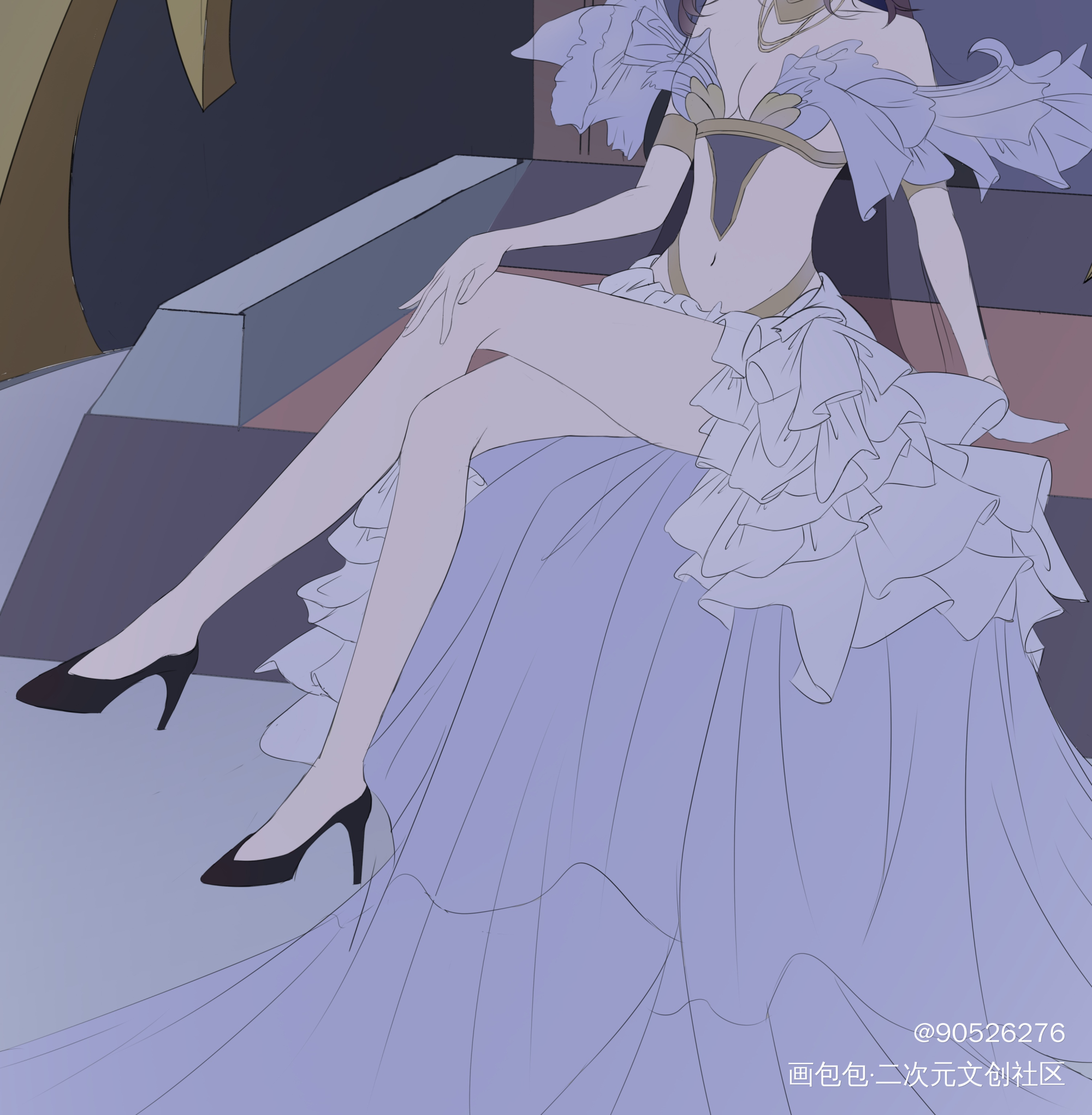 _立绘古风厚涂平涂日系板写绘画作品