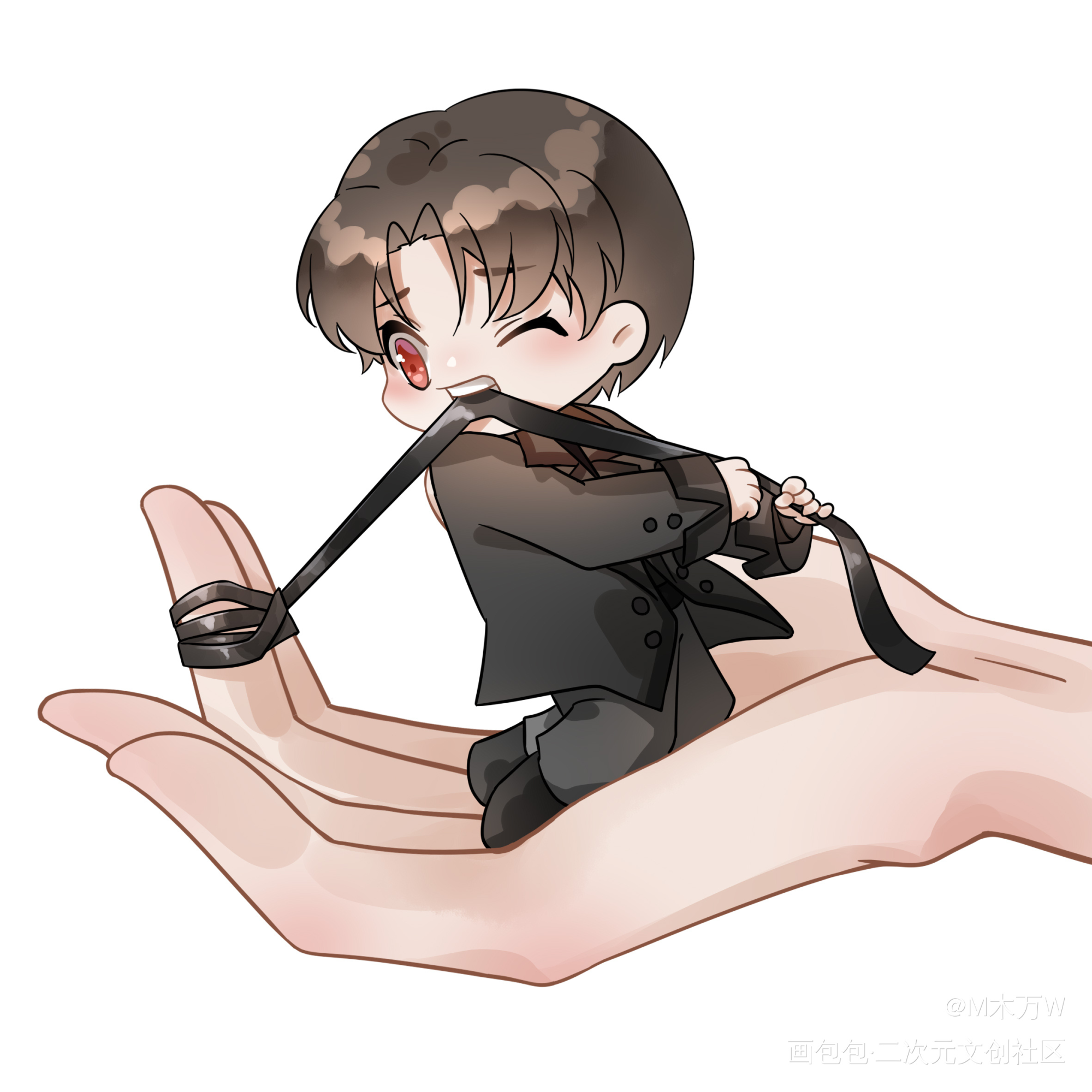 绑松了就不像了_病案本贺予Q版绘画作品