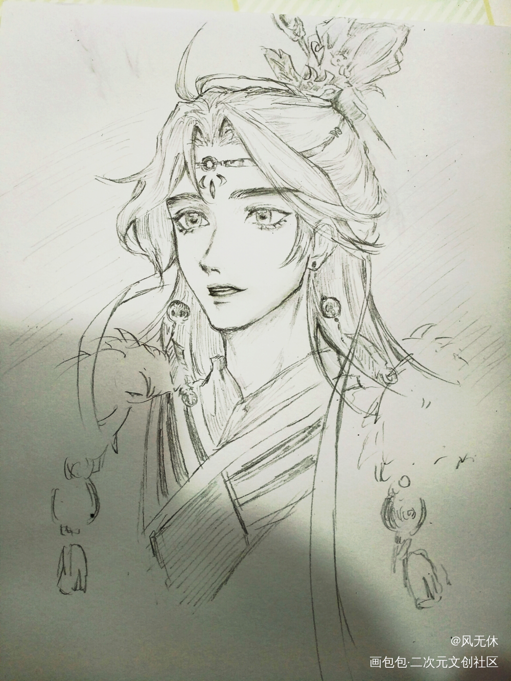 谢怜_天官赐福花怜谢怜手绘绘画作品