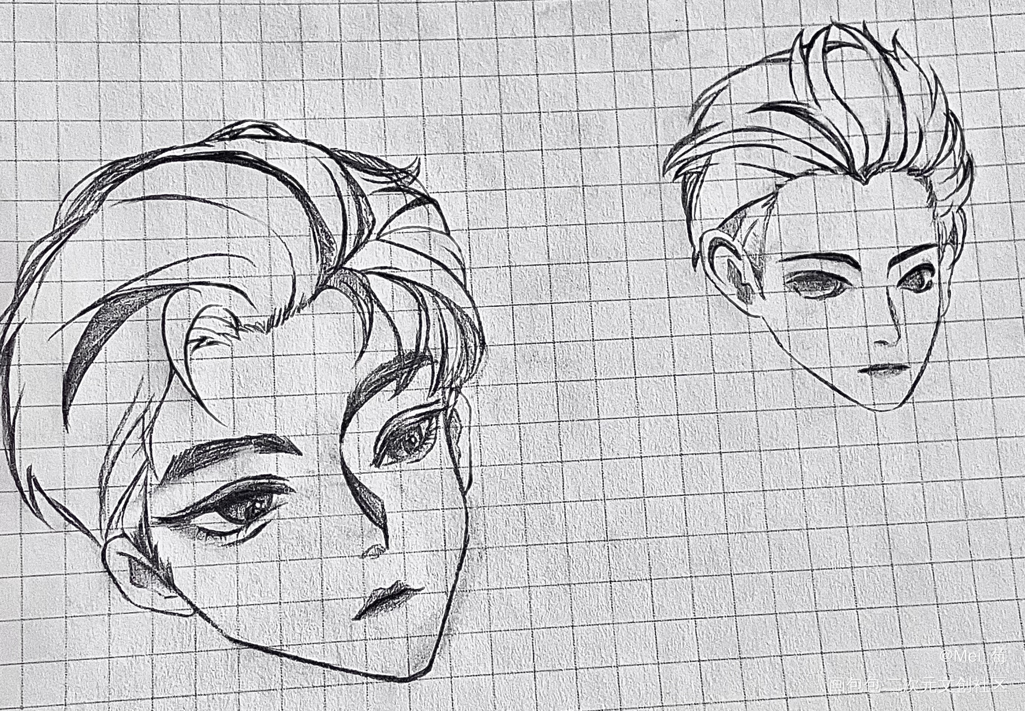 一些草稿纸❤️_188男团群秀邵群手绘同人绘画作品