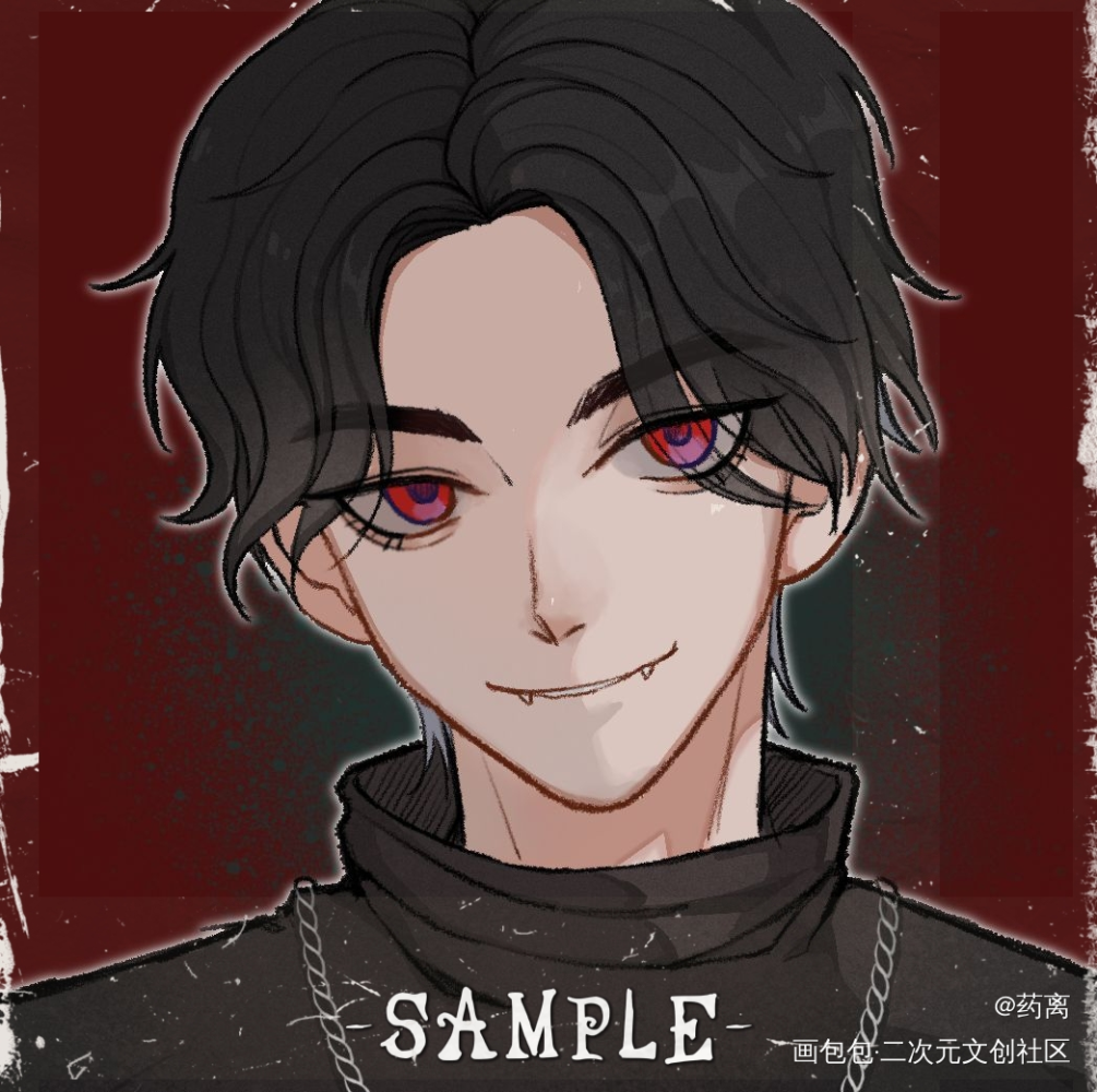 楼师傅_假面骑士平涂头像绘画作品