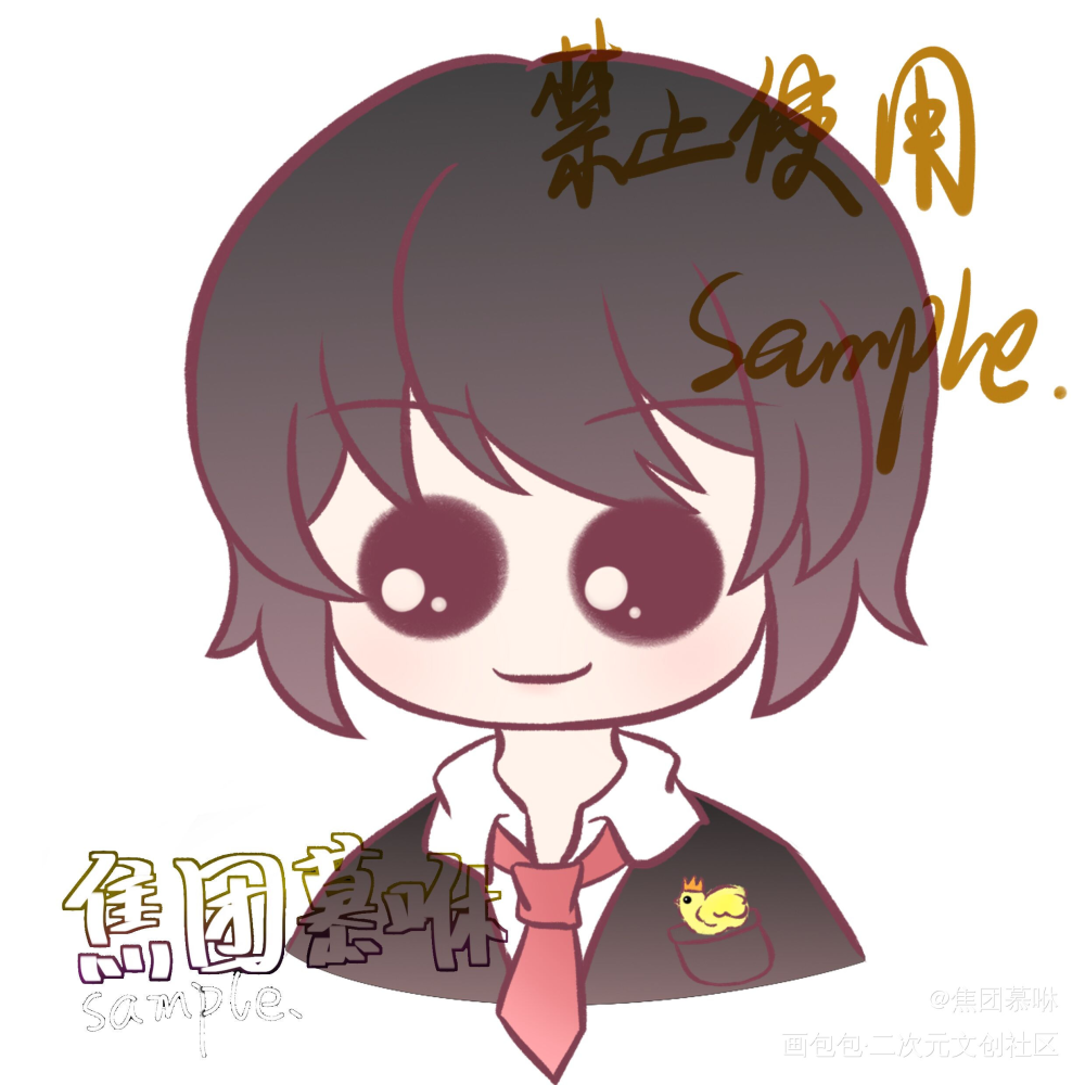 稿件_Q版指绘摸鱼约稿绘画绘画作品