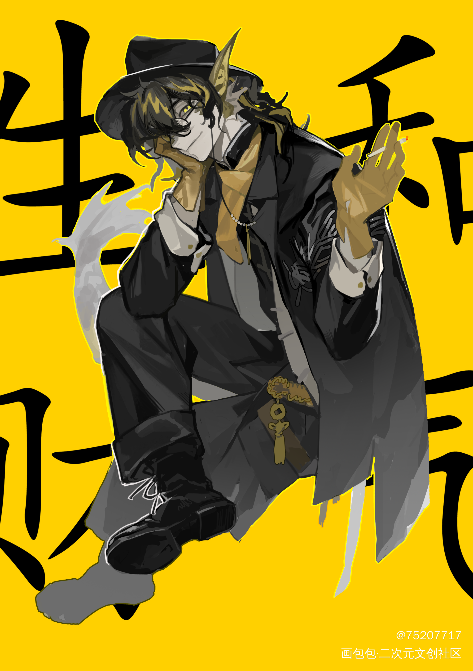 和气生财_明日方舟我要上首推插画老鲤绘画作品