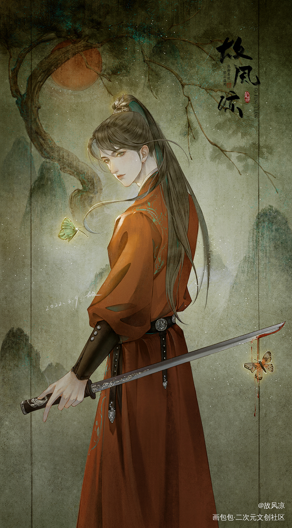 金风玉露一相逢~_古风原创绘画作品