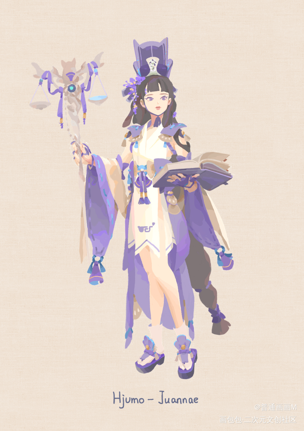 晒晒我的OC_立绘古风厚涂原创人物板绘绘画原创oc绘画作品