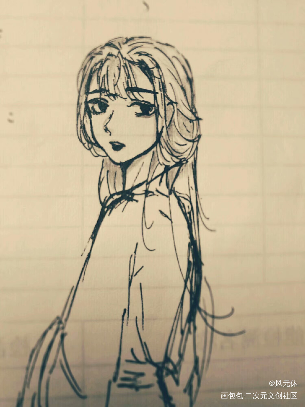 _手绘摸鱼绘画作品