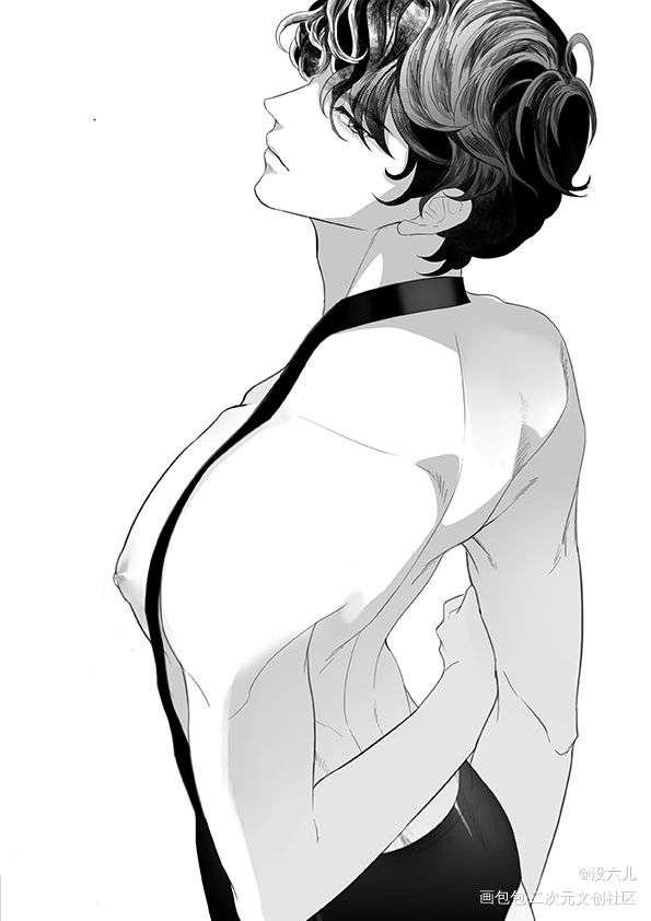 卷发男纸_卷发原创ococ绘画作品