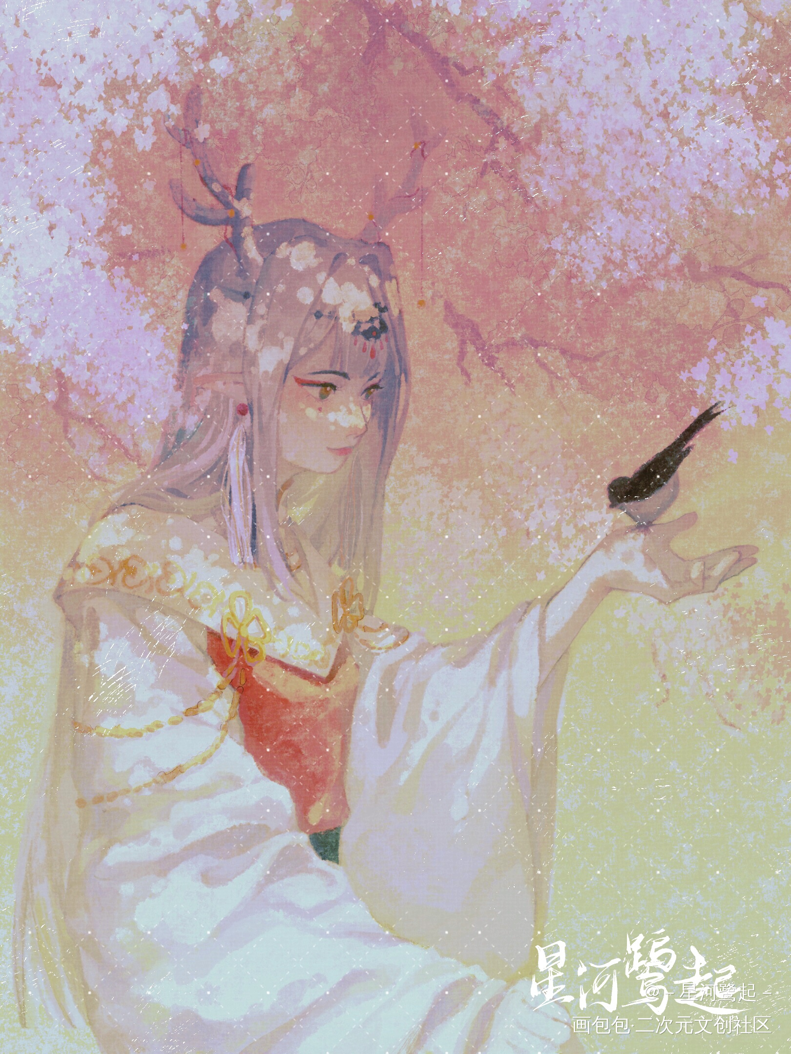 春色满园关不住_古风厚涂插画约稿oc绘画作品