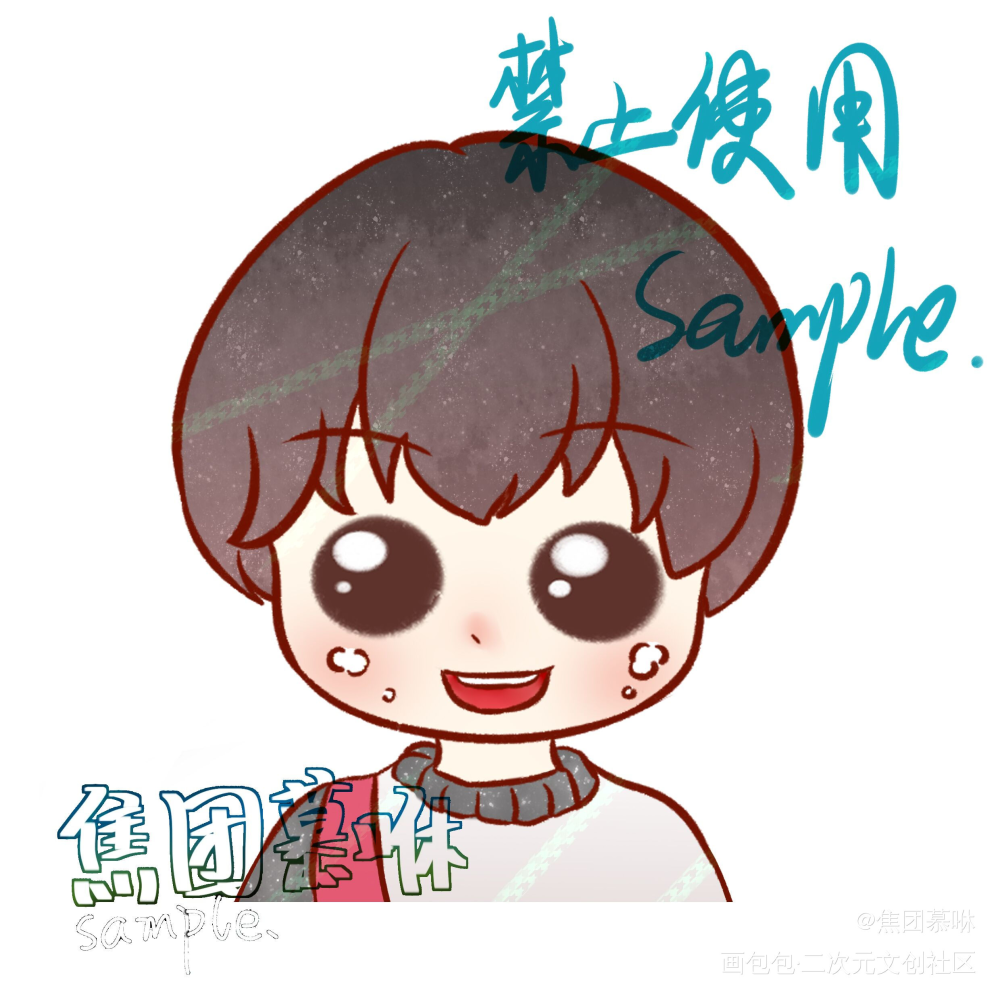 稿_Q版指绘摸鱼约稿绘画绘画作品